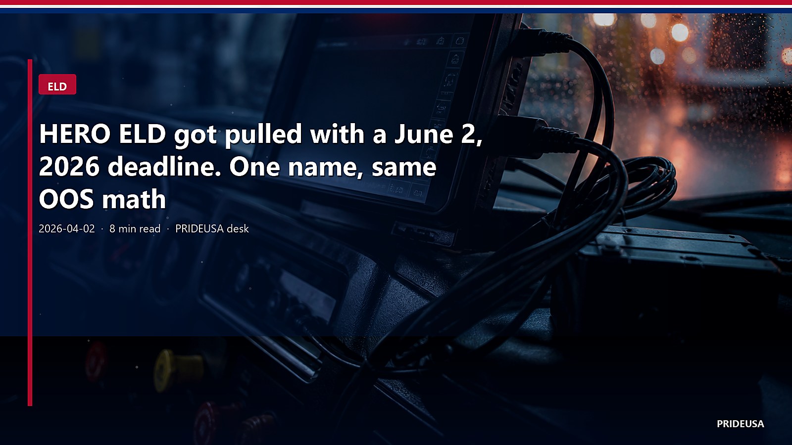 HERO ELD got pulled with a June 2, 2026 deadline. One name, same OOS math