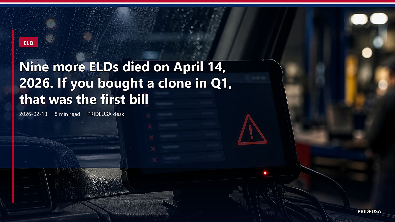 Nine more ELDs died on April 14, 2026. If you bought a clone in Q1, that was the first bill
