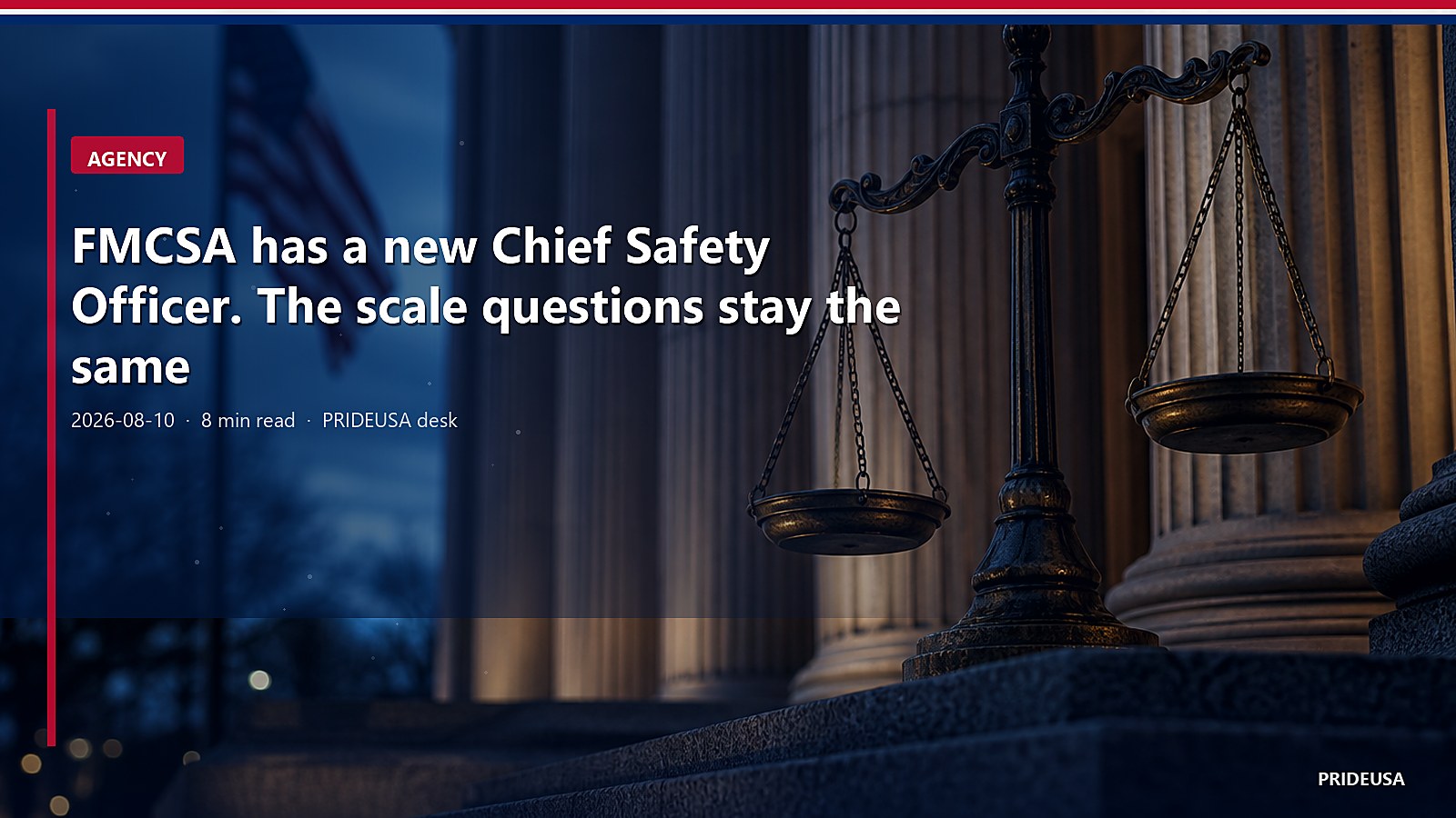 FMCSA has a new Chief Safety Officer. The scale questions stay the same